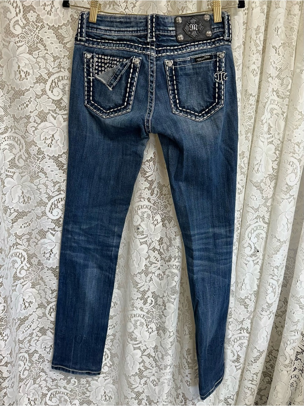 Miss Me Bling Pocket Skinny Jeans